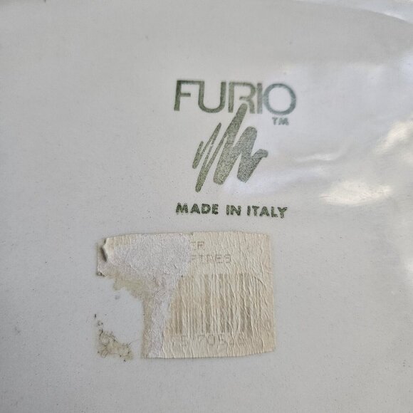 Furio Oval Serving Platter Striped Large 16" x 12" Made In Italy Blue Green Pink - Picture 6 of 6